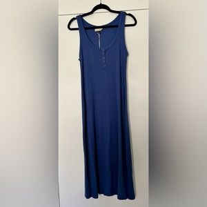 Navy blue ribbed midi dress, NEW w/tags!